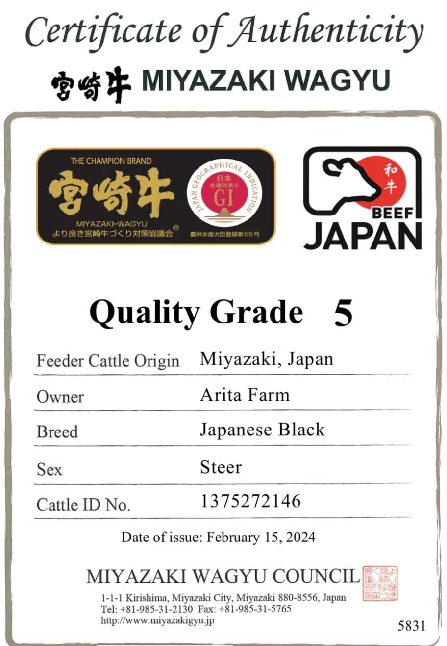 Miyazaki A5+ Wagyu Ribeye