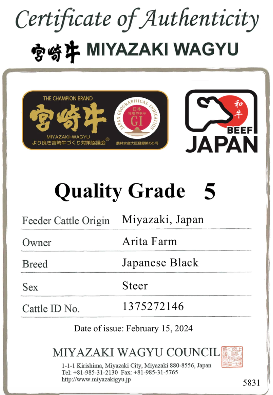 Japanese A5+ Wagyu Ribeye MBS 10-12